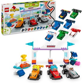 LEGO DUPLO 10445 Auto da Corsa e Piloti Team F1 Macchine da Costruire