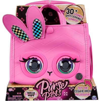 SpinMaster Purse Pets Borsetta Tote Perfect in Versione Coniglietto Borsetta interattiva con oltre 30 Suoni e reazioni