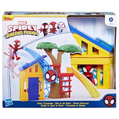 Hasbro F9352 Spidey and His Amazing Friends Playset Il parco giochi di Spidey con action figure di Spidey