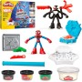 Hasbro F9827 Play-Doh Marvel Spider-Man Lancia e Taglia Set di Plastilina con 2 Action Figure e 4 Vasetti