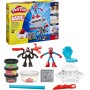 Hasbro F9827 Play-Doh Marvel Spider-Man Lancia e Taglia Set di Plastilina con 2 Action Figure e 4 Vasetti