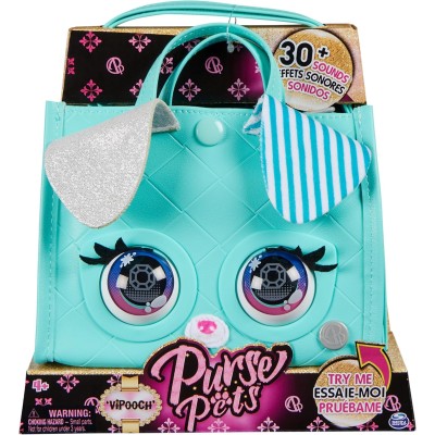 SpinMaster 6066781 Purse Pets Borsetta Tote Perfect in Versione Cagnolino Borsetta interattiva con Oltre 30 Suoni e reazioni