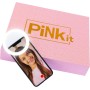 Nice 40052 PINKIT Selfie Ring Suitcase 1 Valigetta Trucchi con Specchio e Anello Luminoso per Selfie