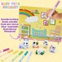 CRAYOLA ‎74-7516 Washimals Pets Baby Pets Nursery Set con 5 Cuccioli 6 Pennarelli e Spazzolina