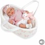 Giocheria POS190032 Arias Reborn da 40cm con maglia e cappellino abbinato rosa e Culla