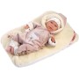 Giocheria Llorens 1017406 Reborn Mimi 42cm con occhi azzurri e Oufit con stampa orso, ciuccio e cuscino