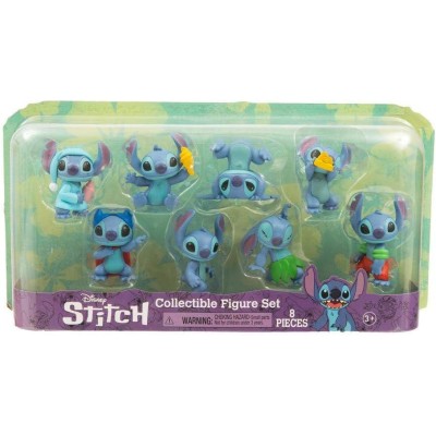 Giochi Preziosi TTC02000 Stitch Set 8 personaggi Stitch con diversi look alti 5cm e con posa dinamica