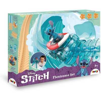 Smoby 7600180927 Pista Flextreme Stitch con auto e personaggio Stitch