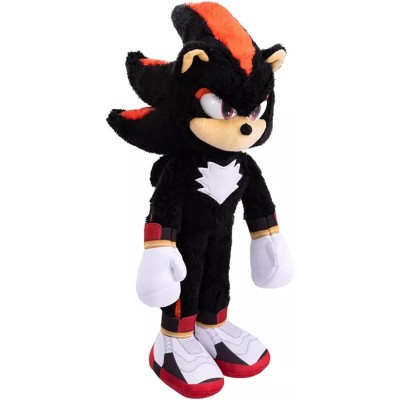 Jakks Pacific 234884 Sonic 3 Movie Peluche di Shadow Deluxe 33cm super Morbido con Occhi Realistici in Acrilico