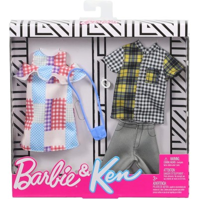 Mattel GHX72 Barbie ​Confezione Moda con 1 Outfit e 1 Accessorio Ciascuno Ken