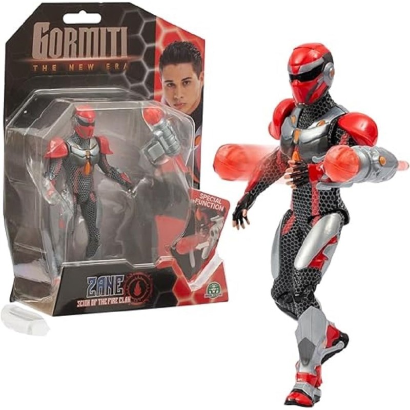 Giochi Preziosi GRV11200 Gormiti The New Era Scion Del Fuoco Zane 15cm con Funzione Attacco e Armatura effetto Silver