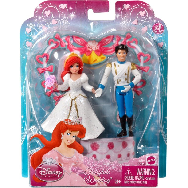 Mattel T7319 Disney Princess Fairytail Wedding Coppie da Sogno Ariel e Principe Eric