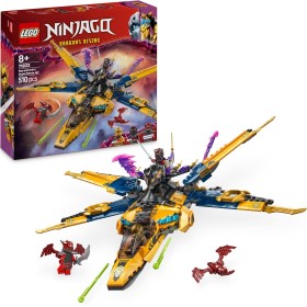 LEGO NINJAGO 71833 Jet Super Storm di Ras e Arin Aereo  con Drone Staccabile Capsula di Salvataggio e 3 Minifigure