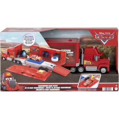 Mattel HDC75 Disney Pixar Cars Mack Trasformabile 2in1 Camion e Officina per la Messa a Punto