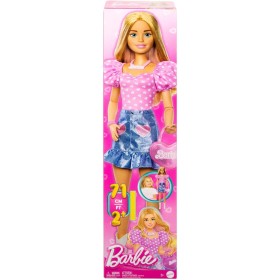 Mattel HYT84 Barbie Grande Amica alta 71cm con top rosa gonna denim stivali da cowboy e accessori