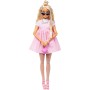 Mattel HYV27 Barbie Bambola Deluxe Style n.3 con capelli biondi abito Barbiecore rosa pastello fiocco oversize e calze a rete