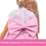 Mattel HYV27 Barbie Bambola Deluxe Style n.3 con capelli biondi abito Barbiecore rosa pastello fiocco oversize e calze a rete