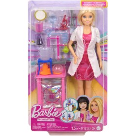Mattel JCR70 Barbie in Carriera Barbie Scienziata con camice bianco da laboratorio e accessori inclusi