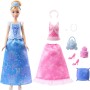 Mattel JCR95 Disney Princess Cenerentola 2 storie in 1 Cenerentola alla moda con 2 look intercambiabili e 9 accessori