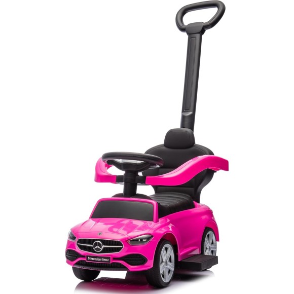 Primi Passi Cavalcabile 3 in 1 per Bambini Mercedes-Benz Coupè con Suoni e Maniglione Direzionabile