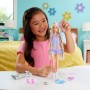 Mattel JCT72 Barbie Bambola Fun & Fancy con lunghissimi capelli biondi ed extension abito metalizzato e accessori