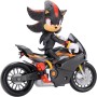 Jakks Pacific 424064 Sonic 3 Movie Shadow con Motocicletta Shadow articolato e motocicletta con Ruote Mobili