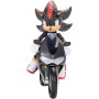 Jakks Pacific 424064 Sonic 3 Movie Shadow con Motocicletta Shadow articolato e motocicletta con Ruote Mobili