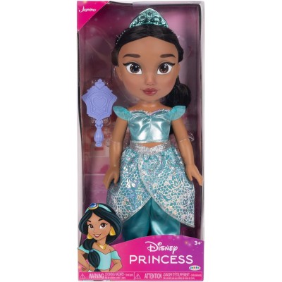 Jakks Pacific 230194 Disney Princess Jasmine 38cm con abiti con dettagli glitterati tiara e scarpette coordinate