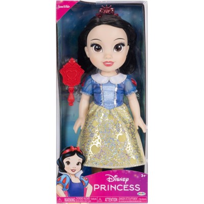 Jakks Pacific 230204 Disney Princess Biancaneve 38cm con abiti con dettagli glitterati tiara scintillante e scarpette