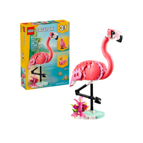 Lego Creator 31170 Animali selvatici: fenicottero rosa, uccello cacatua o axolotl
