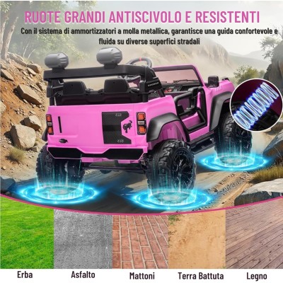 Auto Macchina Elettrica per Bambini 24V Ford Bronco Raptor Fuoristrada 2 Posti con Telecomando