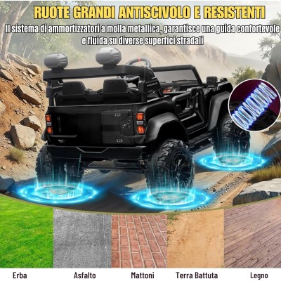 Auto Macchina Elettrica per Bambini 24V Ford Bronco Raptor Fuoristrada 2 Posti con Telecomando