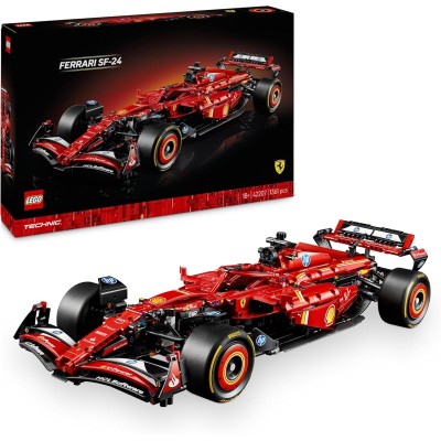 LEGO Technic 42207 Monoposto F1 Ferrari SF-24 Modello di Auto Formula 1 Scala 1:8 con Motore V6 Cambio Sterzo e DRS