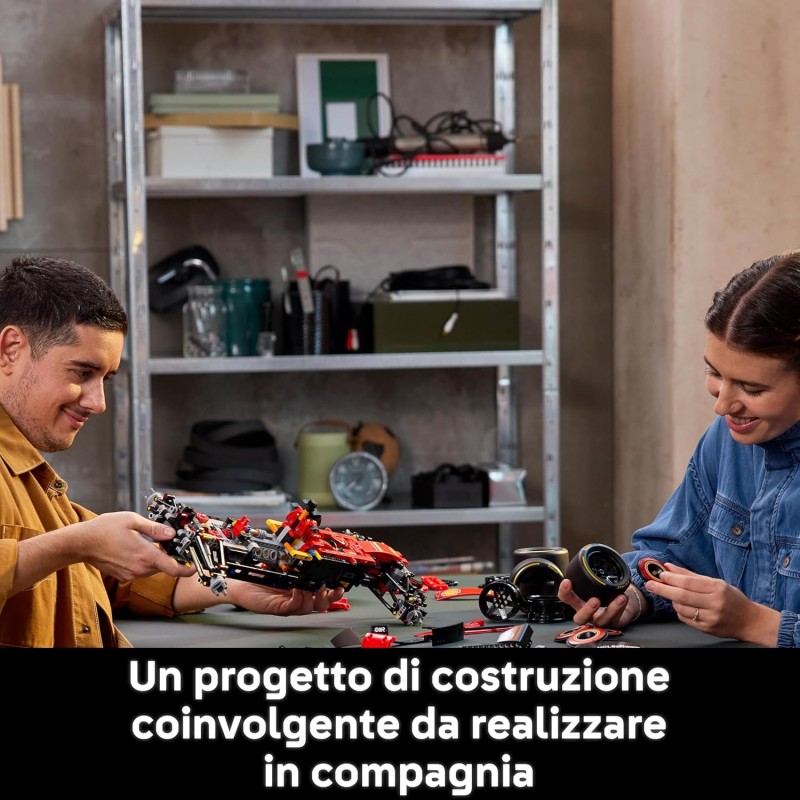 Lego Technic Ferrari SF-24 F1 Monoposto - 1361 Pièces, Modèle F1, 61cm De Long, Pour Adultes Et Fans