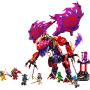 LEGO NINJAGO 71832 Thunderfang il Drago del Caos Action Figure Snodabile con 6 Minifigure di Lloyd Nya Arin e Sora