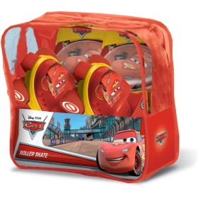 Mondo 28105 Cars Pattini a rotelle regolabili Taglia 22-29 set completo di borsa trasparente gomitiere e ginocchiere