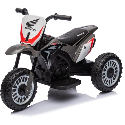 Moto Elettrica per bambini Trimoto Mini Cross Honda CRF450L - Mini Moto Triciclo 6 Volt con 3 Ruote e Suoni integrati