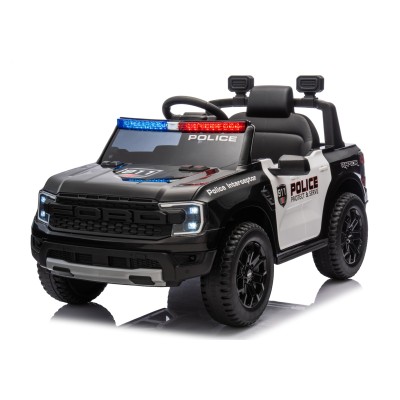 Auto Macchina Elettrica per Bambini Ford Ranger Police 12v con Telecomando Luci Lampeggianti Microfono e Sirena della Polizia