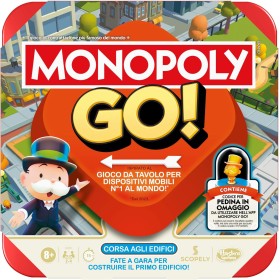 Hasbro G1291 Monopoly Go! Gioco da tavolo Versione italiana con codice per pedina esclusiva nell'App