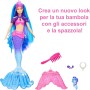 Mattel HHG52 Barbie Mermaid Power Sirena Malibu Roberts con Cucciolo Pinne Intercambiabili Spazzola e Accessori