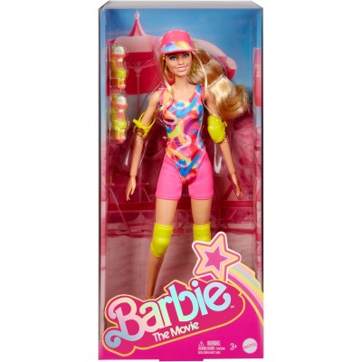 Mattel HRB04 Barbie The Movie Margot Robbiecon Abito da Pattinatrice in Stile Anni '80 con Body Pantaloncini e Pattini in Linea