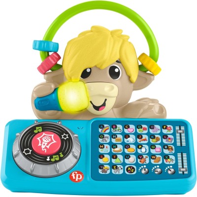 Fisher Price HYL01 Animal Band Lello il Torello Prime Parole interattivo con lettere 115 canzoni luci e microfono