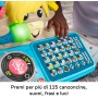 Fisher Price HYL01 Animal Band Lello il Torello Prime Parole interattivo con lettere 115 canzoni luci e microfono