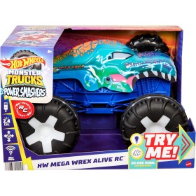 Mattel JBD90 Hot Wheels Monster Trucks Mega-Wrex R/C truck in scala 1:15 con 3 modalità di gioco luci e suoni interattivi Mattel JBD90 Hot Wheels Monster Trucks Mega-Wrex R/C truck in scala 1:15 con 3 modalità di gioco luci e suoni interattivi