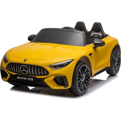 Mercedes SL 63 AMG Auto Elettrica 12V Macchina per Bambini 2 Posti con Sedile in Pelle Telecomando Bluetooth Ruote in Gomma
