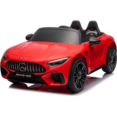 Mercedes SL 63 AMG Auto Elettrica 12V Macchina per Bambini 2 Posti con Sedile in Pelle Telecomando Bluetooth Ruote in Gomma