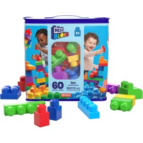 Mattel DCH55 MEGA Bloks Sacca Eco Blocchi da costruire set da 60 blocchi colorati