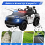 Auto Macchina Elettrica per Bambini Ford Ranger Police 12v con Telecomando Luci Lampeggianti Microfono e Sirena della Polizia