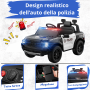 Auto Macchina Elettrica per Bambini Ford Ranger Police 12v con Telecomando Luci Lampeggianti Microfono e Sirena della Polizia