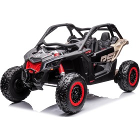 Macchina Elettrica per Bambini 2 Posti Can Am Maverick 24V Maxi Buggy con Ruote in Gomma e 4 Motori Potenti Macchina Elettrica per Bambini 2 Posti Can Am Maverick 24V Maxi Buggy con Ruote in Gomma e 4 Motori Potenti